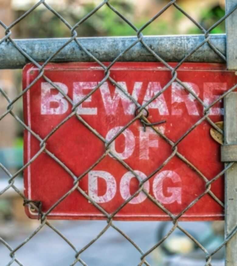 Dog Bite Attorney in West Palm Beach - Beware of dog sign