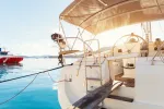 rental boat on open water