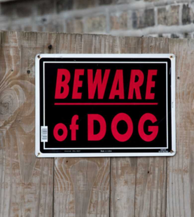 Dog Bite Attorney in Phoenix - Beware of dog sign