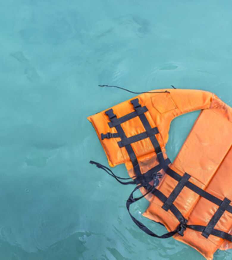 Boating Accident Attorney in New York City - Life Jacket in Water