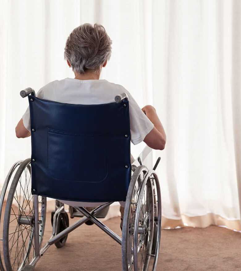 Nursing Home Abuse Attorneys in Atlanta, GA - senior sitting in wheelchair at a nursing home