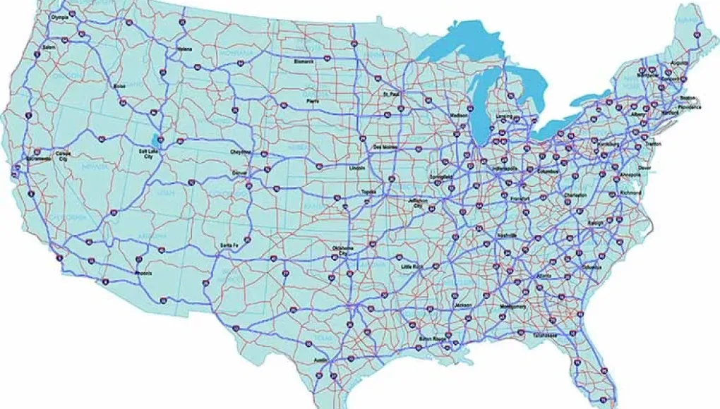 The Most Dangerous Places to Drive in America - map