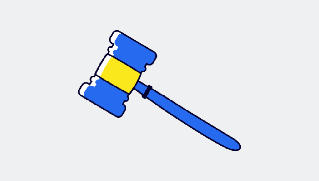 Illustration of a judge's gavel, symbolizing decisions related to case eligibility and legal rulings.