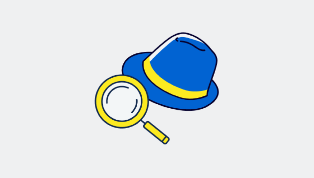 Illustration of a detective-style hat and magnifying glass, symbolizing the search for the right attorney.