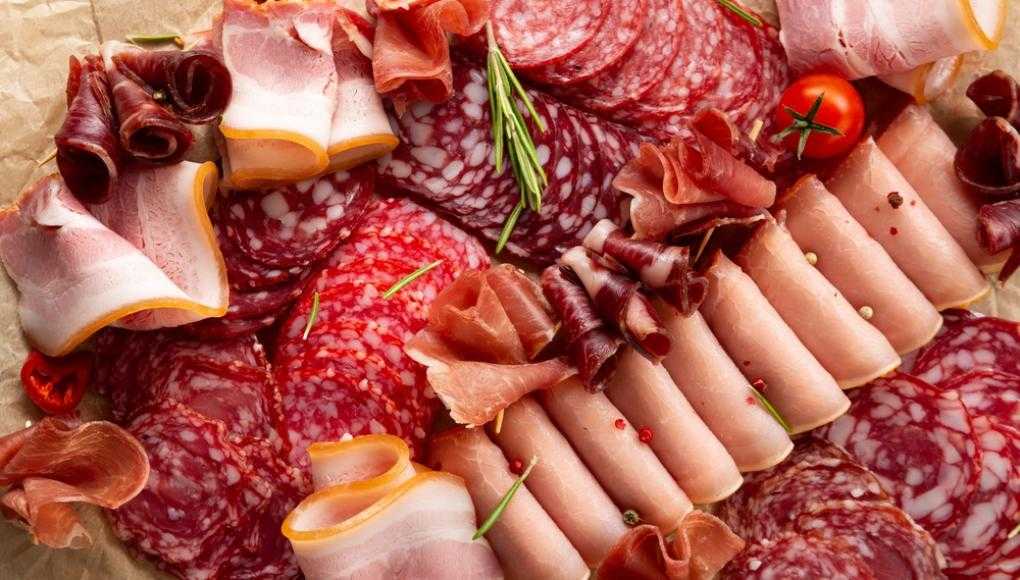 charcuterie board with various deli meats