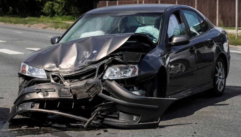 Damaged car after an accident