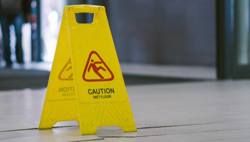 Caution wet floor sign