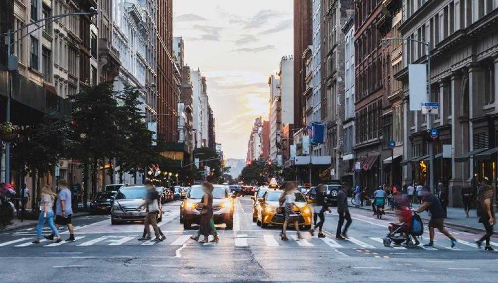 People crossing the street