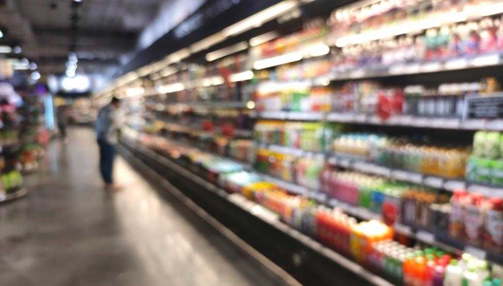 Drink section at a grocery store