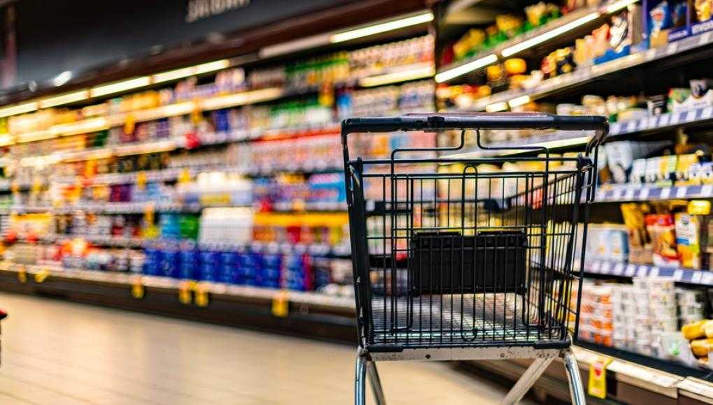 Shopping cart at a grocery store