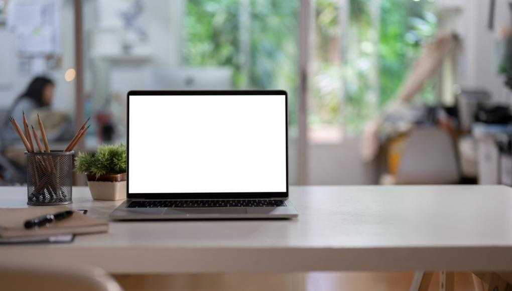 Laptop on a desk