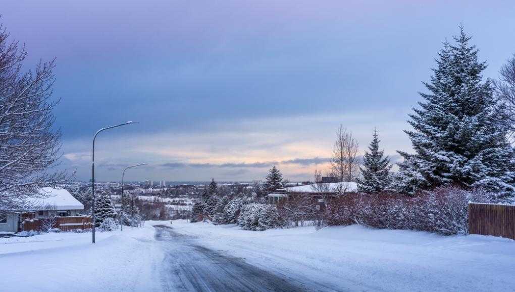 Neighborhood in the winter