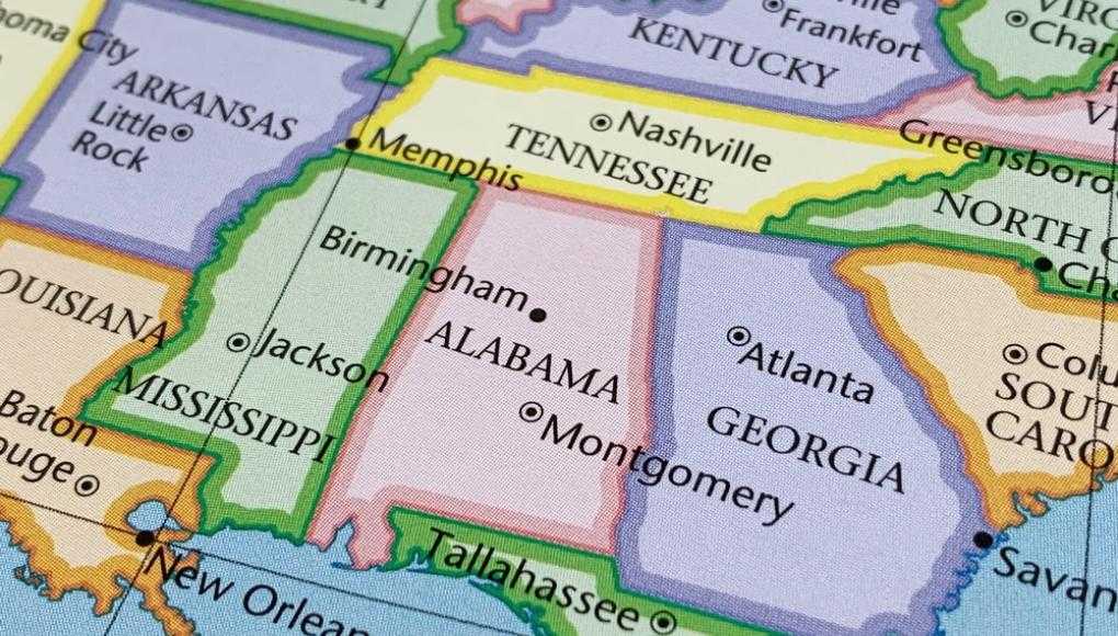 Zoomed in US map