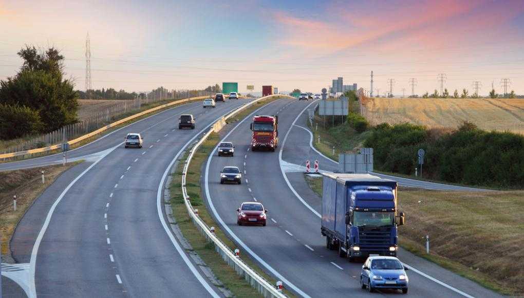 Cars driving on freeway