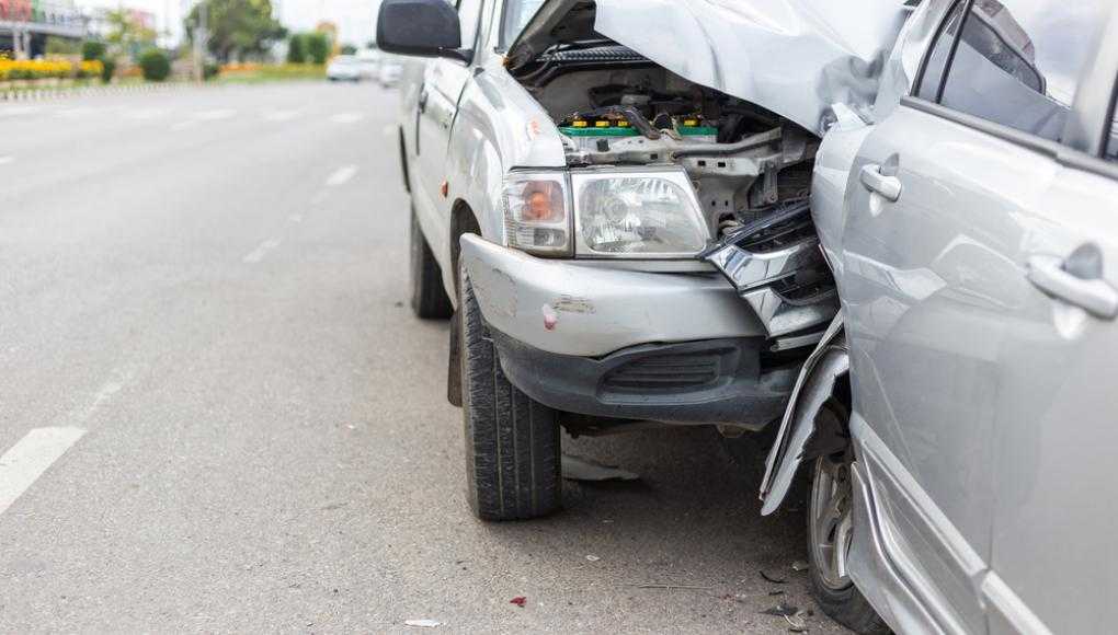 Truck crashed into a sedan