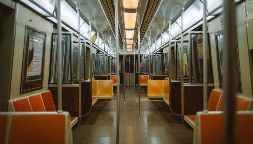 Inside of subway car