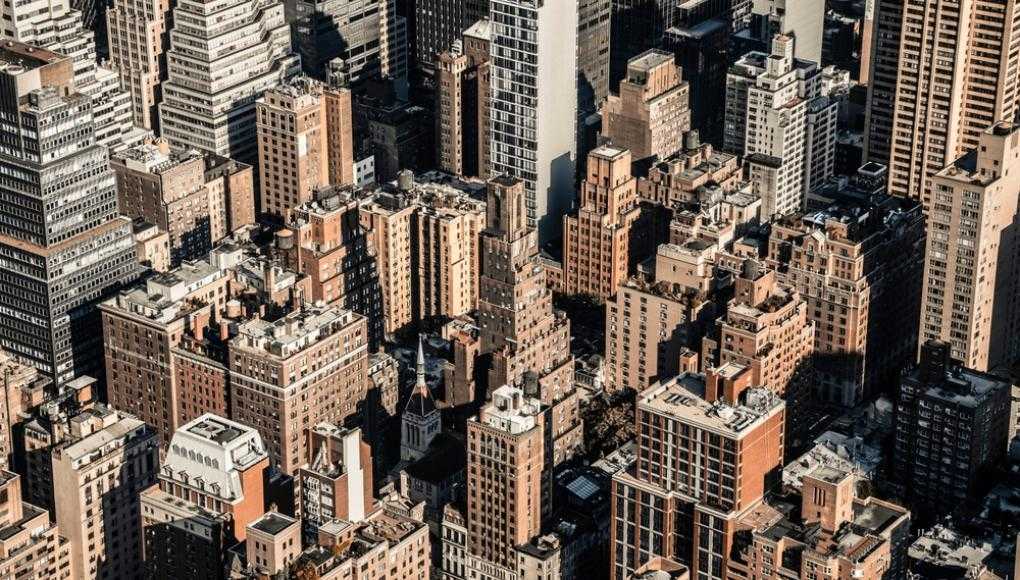 Aerial view of midtown Manhattan 