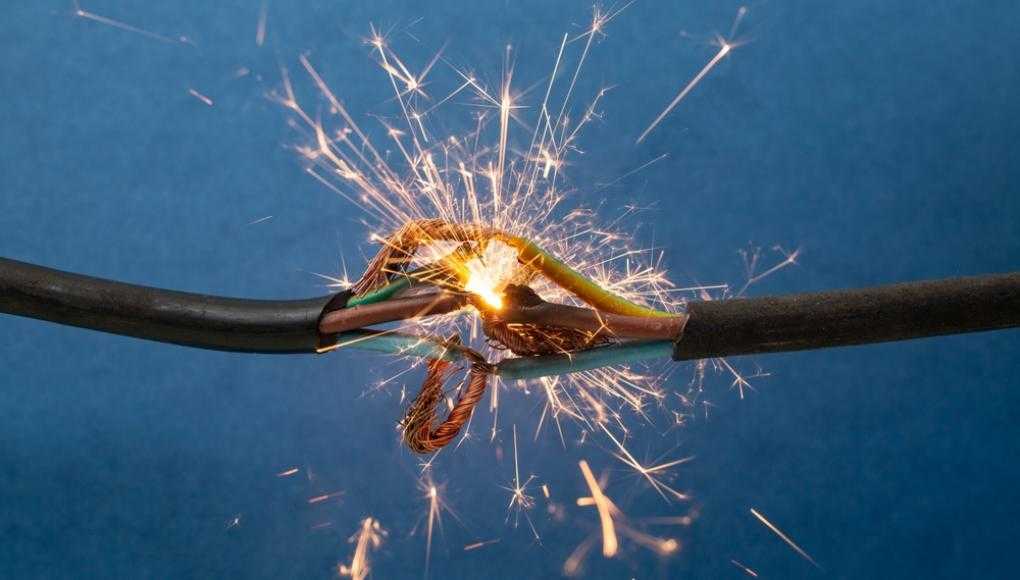 Electrician working in a home