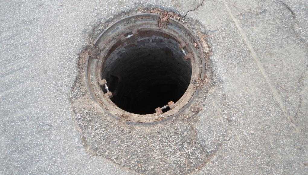 open manhole