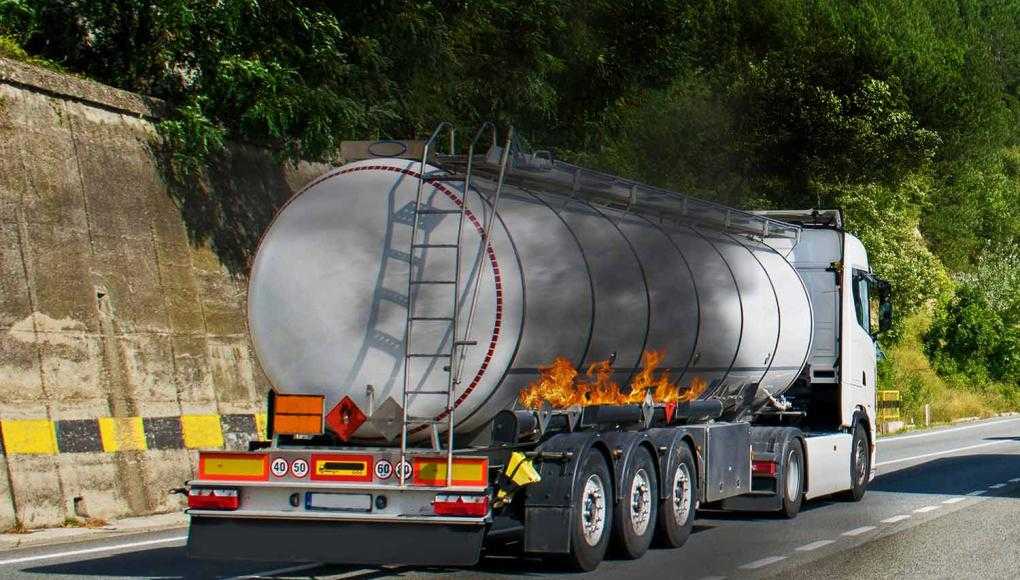 Pennsylvania Tanker Explosion Injures Three - Tanker on fire