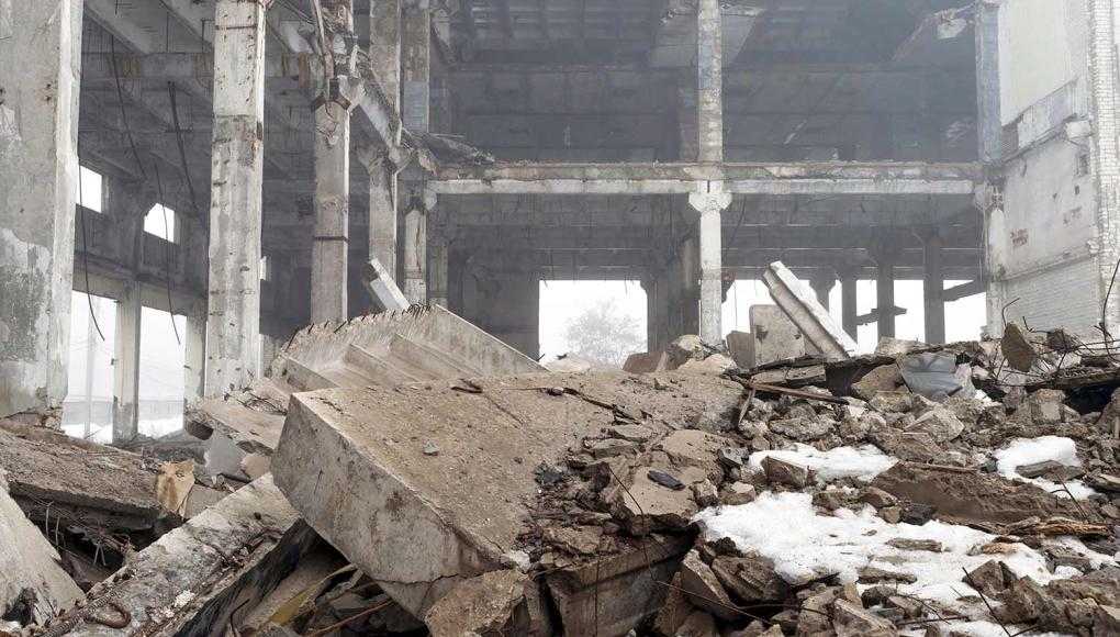 Support for the Families of Falling Debris Victims - Pile of debris with snow on top