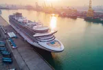 cruise ship docked at port