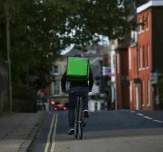 Food delivery cyclist