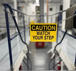 caution slippery floor sign