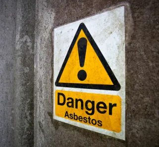 asbestos warning