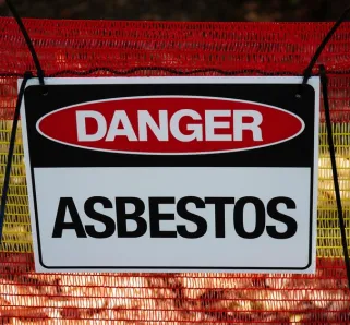 asbestos warning