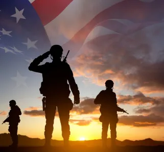 veteran saluting