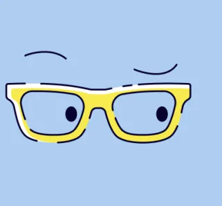 Illustration of a eyes in glasses