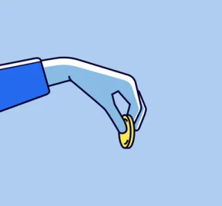 illustration of hand giving money