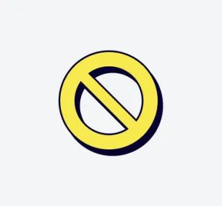 icon showing that it's not approved