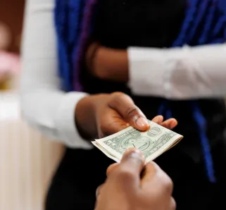 getting tipped at a restaurant