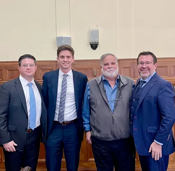 morgan and morgan attorneys with client in Rockland County