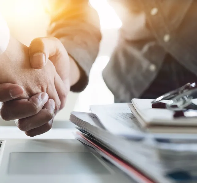 Two People shaking hands