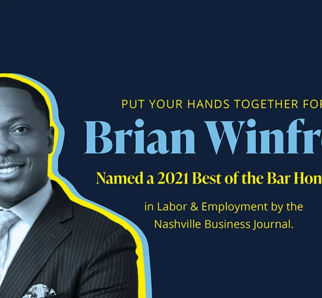 Brian Winfrey Best of The Bar Award