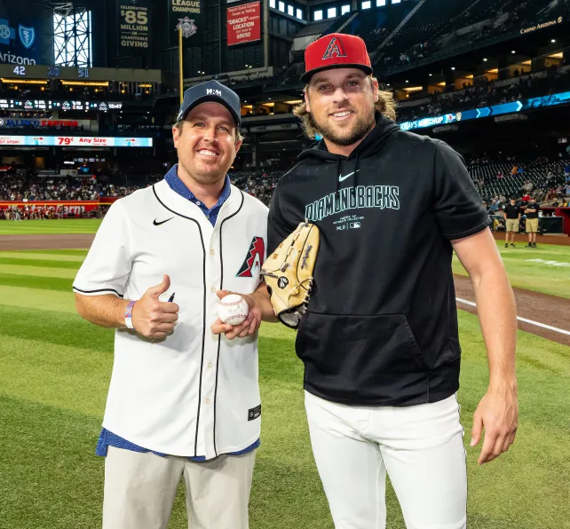 Dan Morgan and Diamondback players