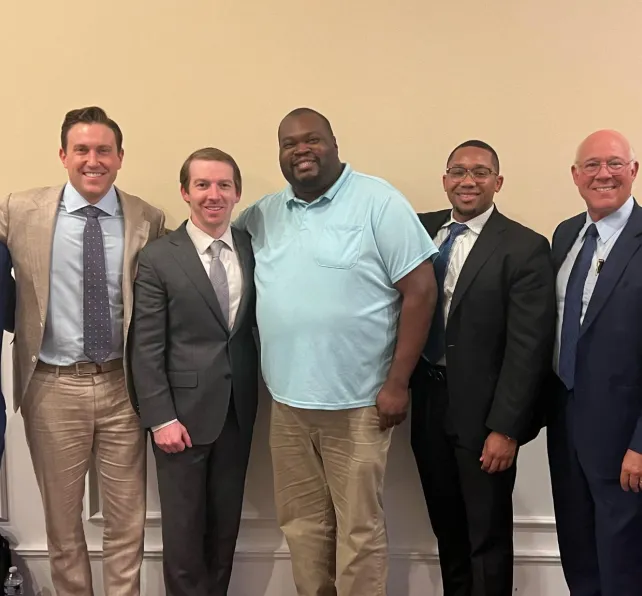 Morgan & Morgan attorneys Evan Rosenberg, Keith Mitnik, John Morgan, Riley Snider and Edward Hardrick