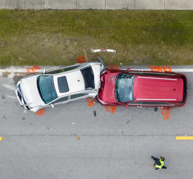 Car accident on the freeway