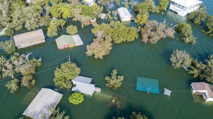 Town flooded