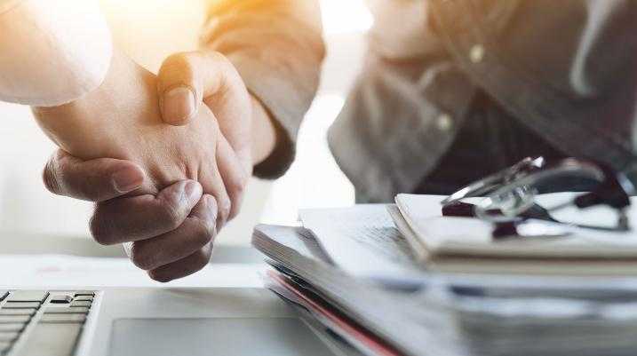 Two People shaking hands