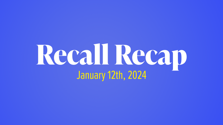 The Week in Recalls: January 12, 2024