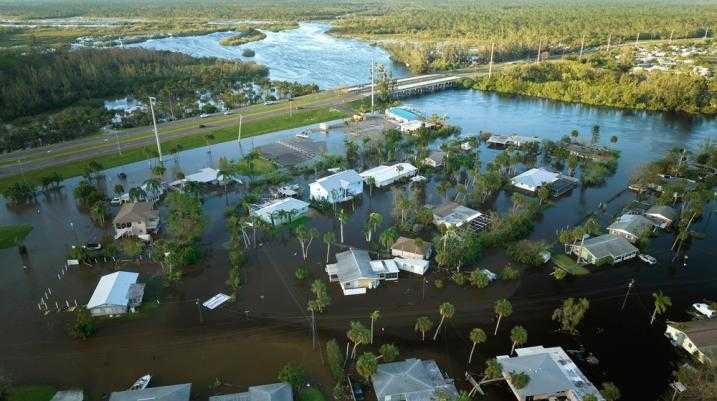 Hurricane in a main part of town