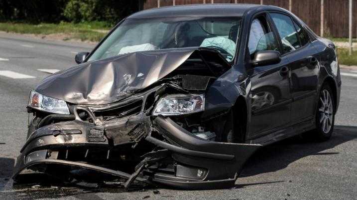 Damaged car after an accident