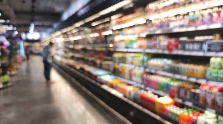 Drink section at a grocery store