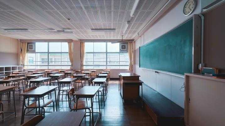 Empty school classroom