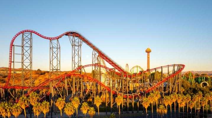 Six flags rollercoaster