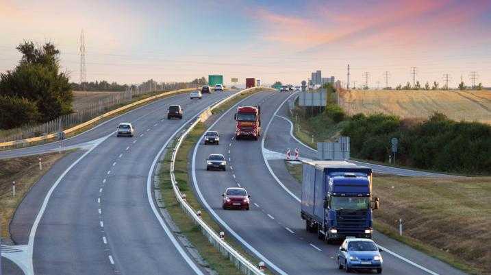 Cars driving on freeway